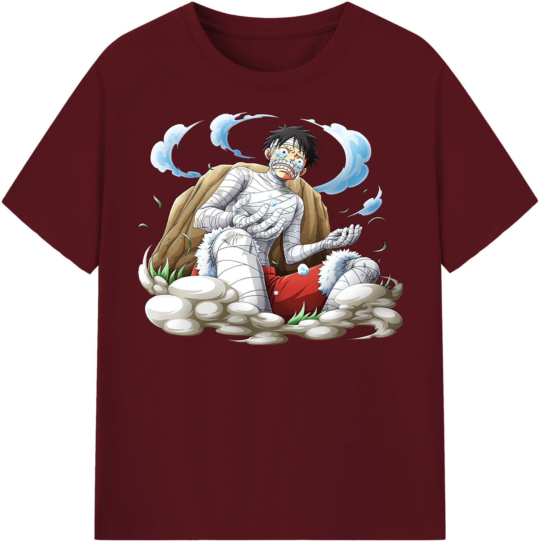 ワンピース モンキー・D・ルフィ ONE PIECE Monkey D. Luffy 綿100％半袖Tシャツ（フロントプリント）